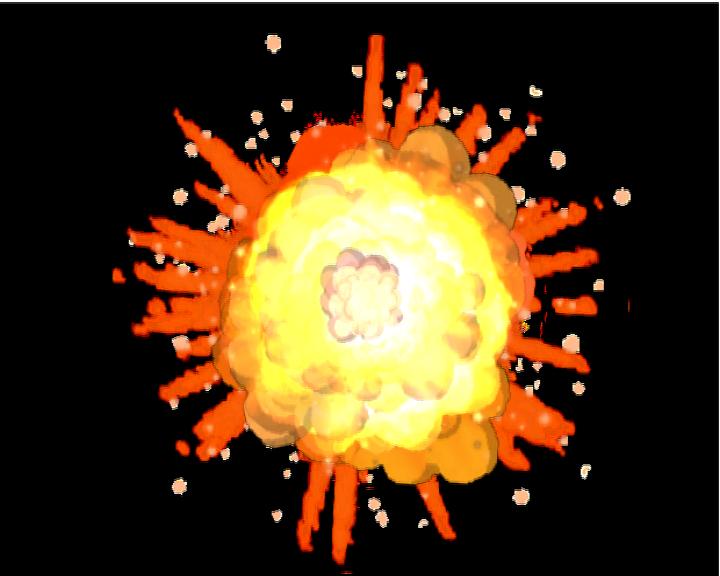 animated cartoon explosion